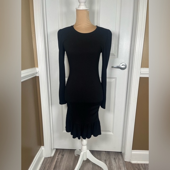 Sundry Black Long Sleeve Dress NWT - Picture 10 of 14